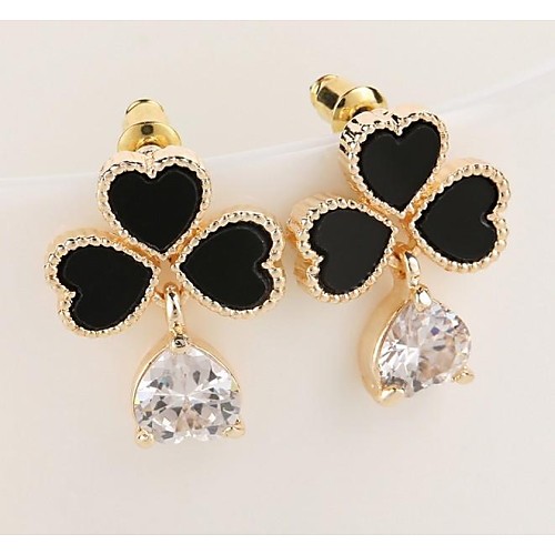 Love Is You Fashionable Tassel Long Earrings Zircon Inlaid