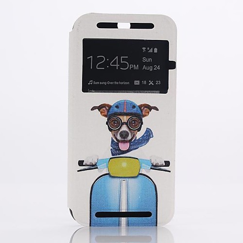 Dog Pattern Clamshell PU Leather Full Body Case for HTC One (M8)