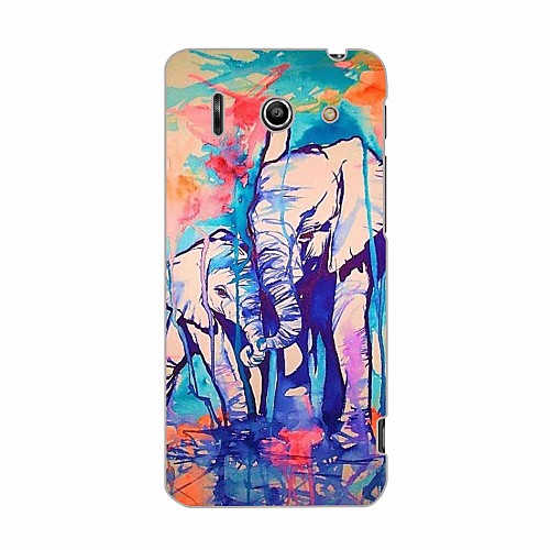 Colors Elephant Design Hard Case for HuaWei G510