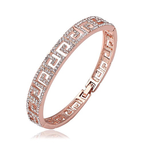 Women's Rose Gold Plated Geometry Drill Bracelet