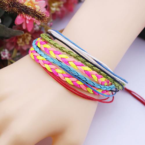 Multilayer Rainbow  Handmade Leather Bracelet