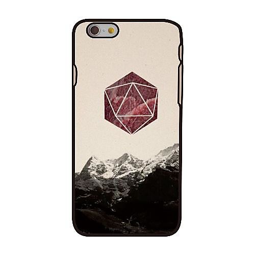 Mountain and Triangle Style Plastic Hard Back Cover for iPhone 6