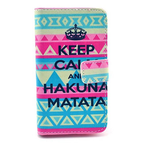 Tribal Carpet Hakuna Matata Pattern Full Body Case with Card Slot for HuaWei Y300