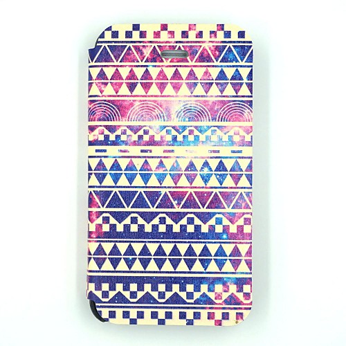 Multi-color Folk Style Pattern PU Leather Full Body Case for iPhone 4/4S