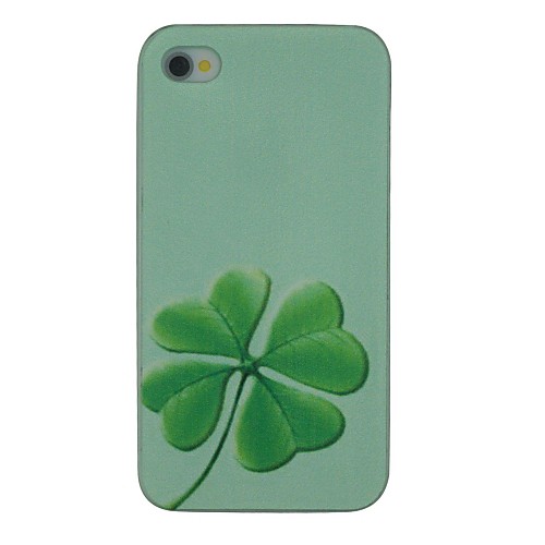 Four Leaf Clover Pattern PC Hard Back Cover Case for iPhone 4/4S