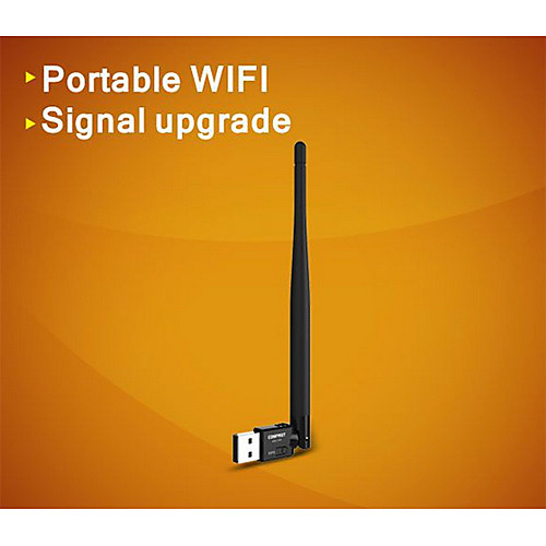 comfast CF-wu735p 2,4 ГГц 802.11b / г / п мини 150 Мбит USB 2.0 беспроводной сети Wi-Fi адаптер - черный