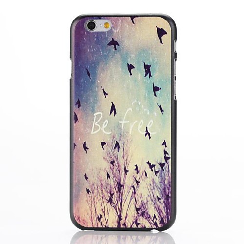 Be Free Pattern Plastic Hard Cover for iPhone 6 Plus