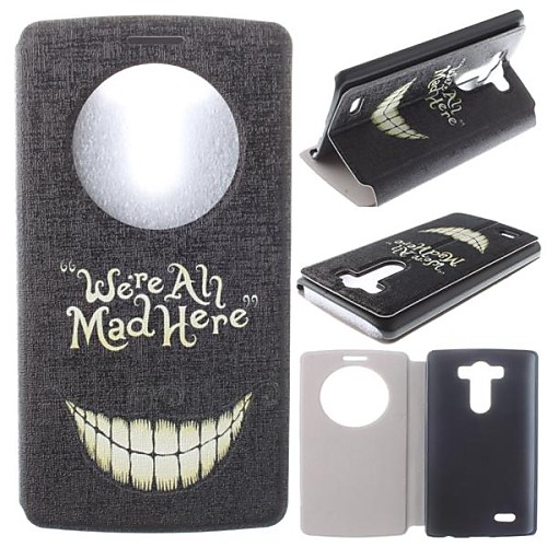 Smiling Face Pattern PU Leather Full Body Case with Stand for LG G3