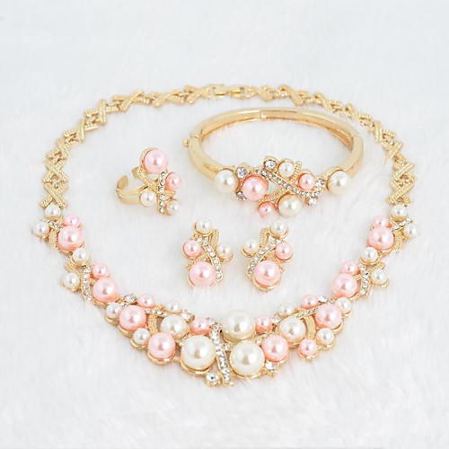 2014 новые продукты 18k позолоченный звон ювелирный романтический жемчужное ожерелье Ювелирные наборы A062
