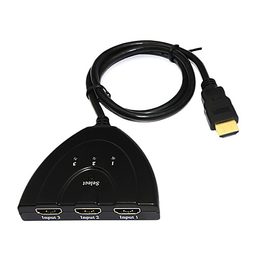 CK-TEK High Speed HDMI Hub V1.4 3X1 HDMI Matrix Switch(3 in 1 out) Support 3D 1080P HDCP