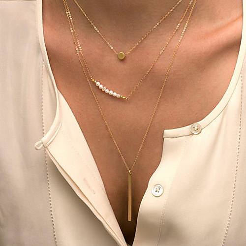 shixin моды жемчуг сплав крошечный ожерелье (Золотой) (1 шт)