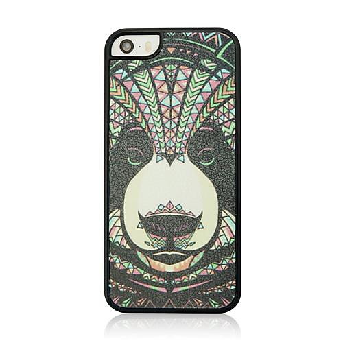 Panda Leather Vein Pattern Hard Case for iPhone 5/5S