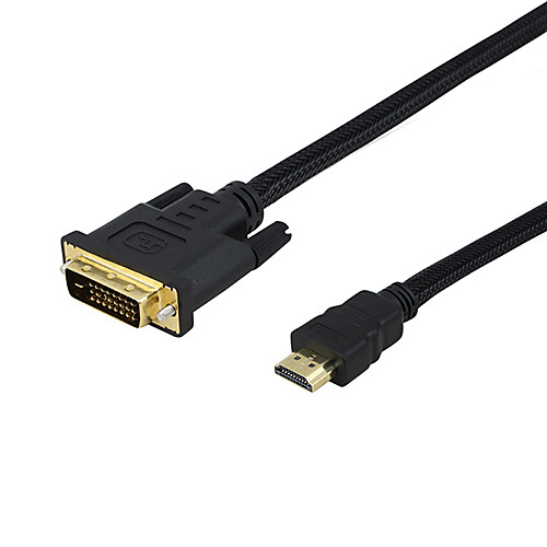 biqio H300 1,5 4.92ft DVI мужчина к HDMI Мужской компьютер и подключение ТВ кабели поддержки 1080p - черный