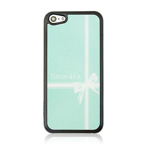 White Butterfly Knot Leather Vein Pattern Hard Case for iPhone 5C