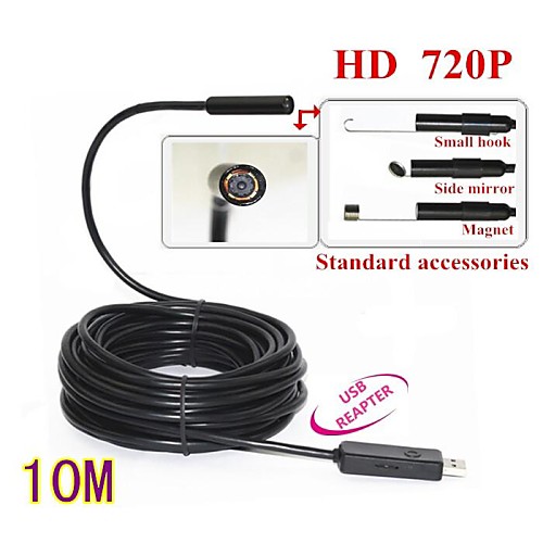 10M 720P Mini USB IP67 Waterproof 7mm Lens Endoscope Borescope Snake Inspection Camera with LED Light