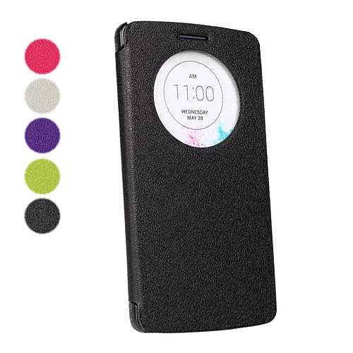 View Window Ultrathin Solid Color PU Leather Full Body Case for LG G3 (Assorted Colors)