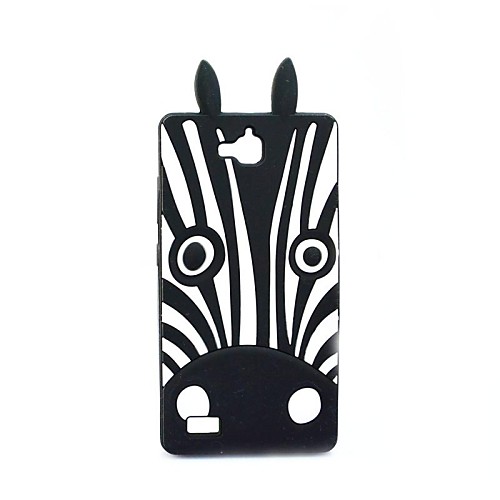 Black Zebra Pattern Soft Case for Huawei Honor 3C