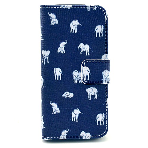 Various Elephants Pattern PU Leather Full Body Case for iPhone 5/5S