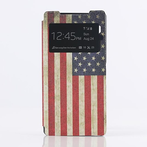 American Flag Skylight Design Leather Full Body Case for Sony Xperia Z2 D6503