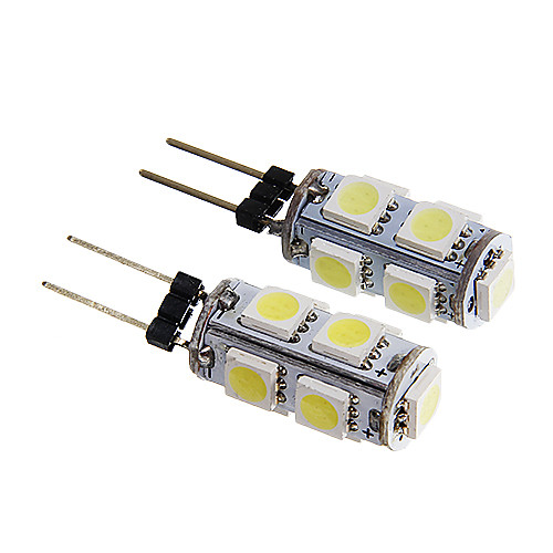 g4 1.5w 9x5050smd 140-170lm 6000k белый свет Светодиодная лампа (12v 2шт)