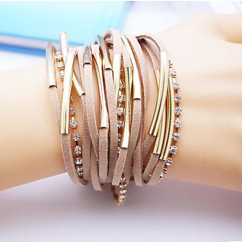 Alloy  Multilayer Handmade Leather Bracelet