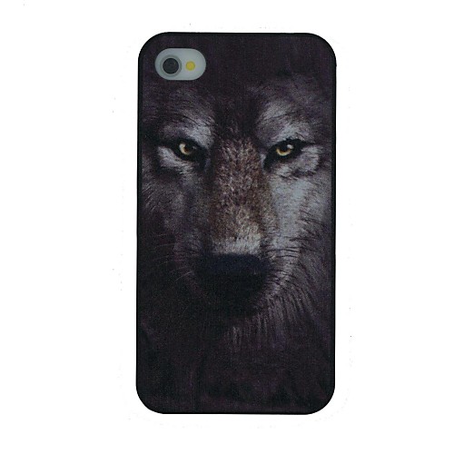 Wolf Dog Pattern PC Hard Back Cover Case for iPhone 4/4S