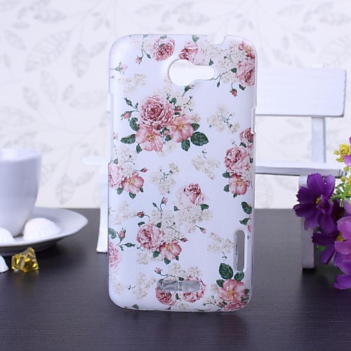 Small Fresh Florals Peony Pattern Plastic Hard Case for HTC One X / S720e