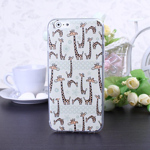 Cute Cartoon Giraffe Pattern TPU Soft Case for iPhone 6