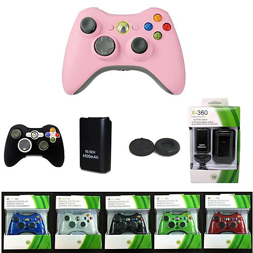 Microsoft Wireless Controller Game Remote  Battery  Silicone Case  4in1 Charging Suit for Microsoft Xbox 360