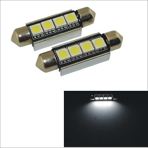 carking ™ 12v 2шт 5050-4smd-41mm автомобиль гирлянда Плафон Рим лампа белого света