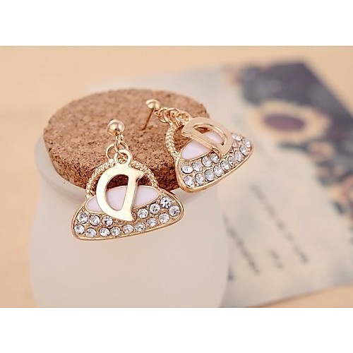 Love Is Your Fashion Personality Bag D Diamond Stud Earrings