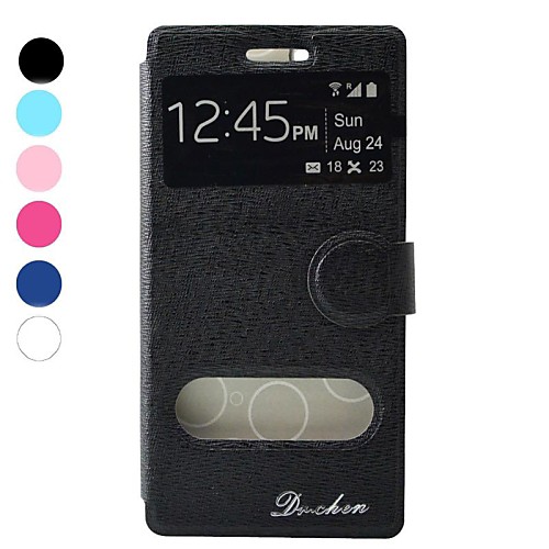 Refreshing Design Flip Leather Two Window Cover Case for Huawei Y530/C8813 (Assorted Colors)