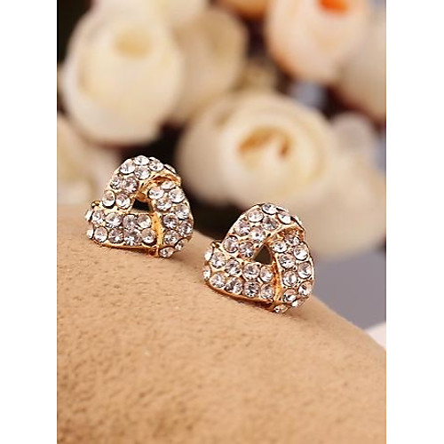 мода мило имитация Корея алмазов 18k позолоченный серьги стержня для женщин в ювелирных изделиях