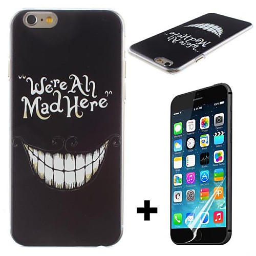 Crazy Teeth Pattern Hard with Screen Protector Cover for iPhone 6