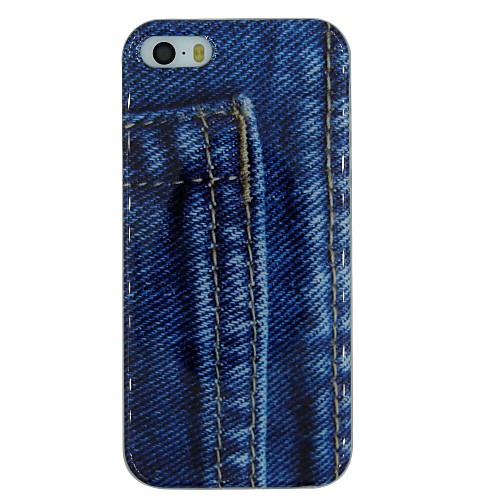 The Jeans Pattern TPU Material Soft Back Cover Case for iPhone 5/5S