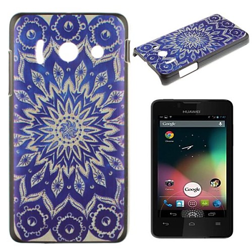 Blue Sun Flowers Pattern PC Hard Case for Huawei Y300