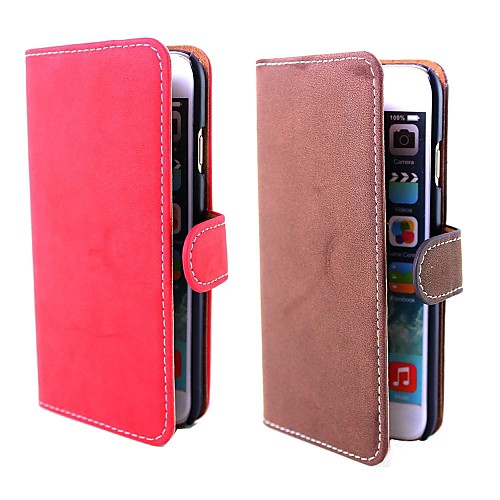 Retro Matte Leather PU Leather Cover with Card Slot  for iPhone 6(Assorted Colors)