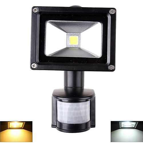 Waterproof 10W 1000LM 2800-7000K Cool White and Warm white PIR Motion Sensor LED Flood Light Induction Lamp (AC85-265V)