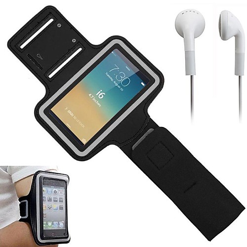 Slim PU Leather Sporty Armband with Earphone and Key Holder for iPhone 6 (Assorted Colors)