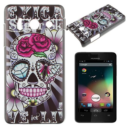 Skull Flowerl Pattern PC Hard Case for Huawei Y300