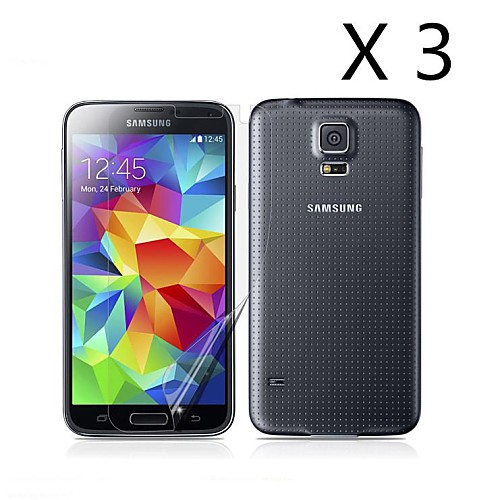 (3 pcs)High Definition Screen Protector for Samsung Galaxy S5 I9600