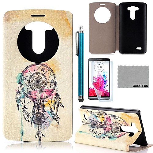 COCO FUN Wind-Bell Pattern PU Leather Full Body Case with Screen Protector, Stylus and Stand for LG G3 D850