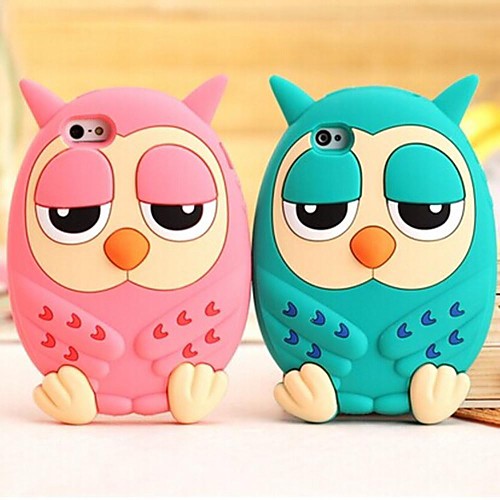 Owl Cartoon Silicone Soft Case for iPhone 5/5S  (Assorted Colors)