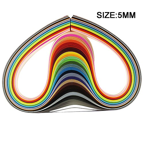 120шт 5mmx53cm рюш бумаги (24 цветов x5 шт / цвет) DIY Craft художественное оформление