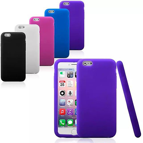 Silica Gel Soft Back Cover Case for iPhone 6 (Assorted Colors)