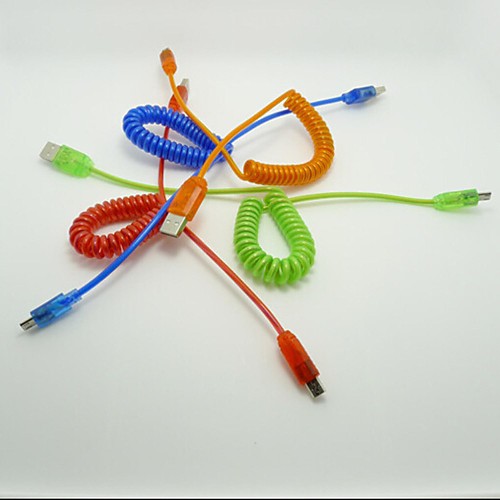 Весной v8 световой USB линии передачи данных дважды светлые волосы для Sumsung (ассорти цветов)
