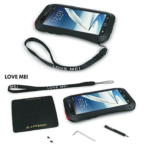 Love Mei Waterproof Shockproof Aluminum Gorilla Metal Case for SAMSUNG GALAXY NOTE2 N7100 (Assorted Colors)