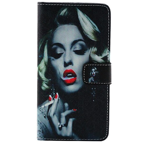 Smoking Pattern PU Leather Flip-open Full Body Case with Stand for Sony Z3