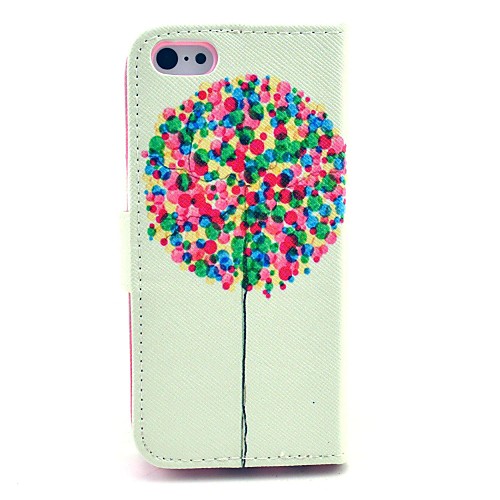 Flying Balloon Pattern Full Body Case with Stand and Card Slot for iPhone 5C