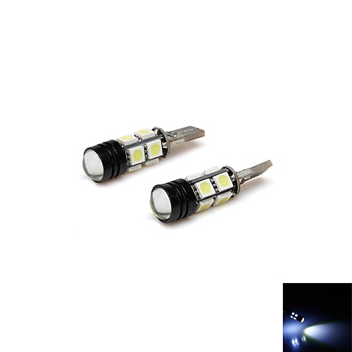 T10 3.5W 180lm 6000K 8-SMD 5050  1-SMD High Power LED White Light Car Width Lamp (12V/2 PCS)